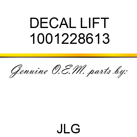 DECAL LIFT 1001228613