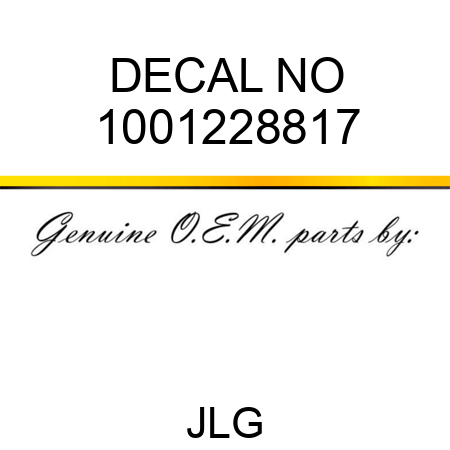 DECAL NO 1001228817