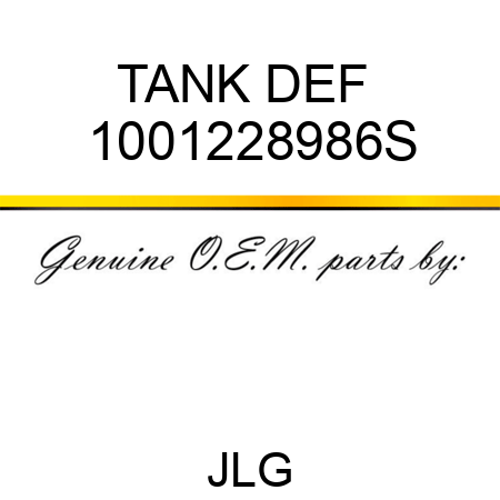 TANK DEF  1001228986S