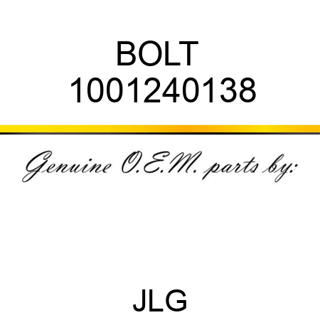 BOLT  1001240138