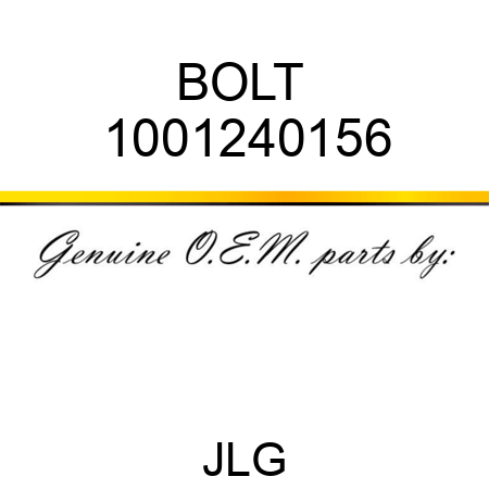 BOLT  1001240156