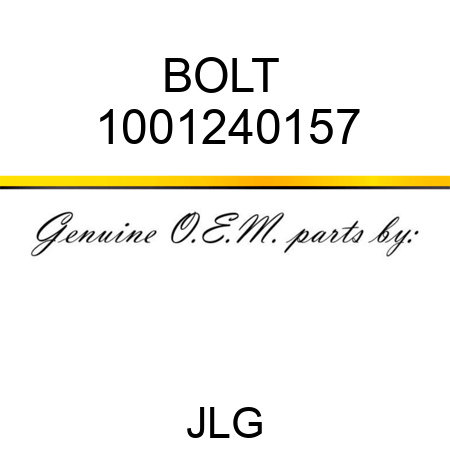 BOLT  1001240157