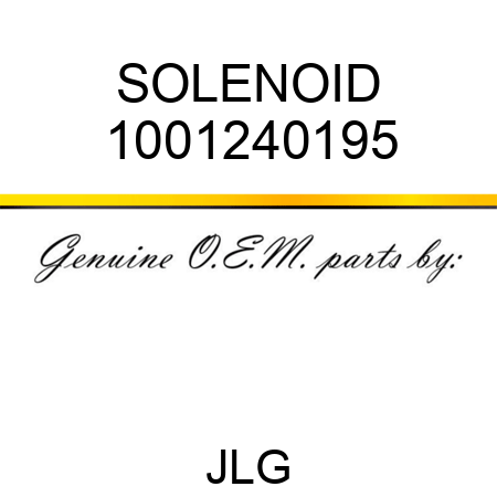 SOLENOID 1001240195