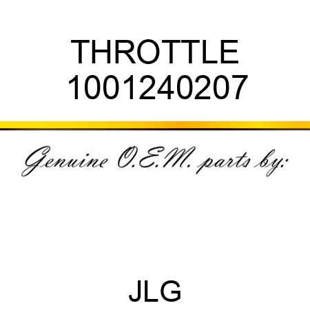 THROTTLE 1001240207