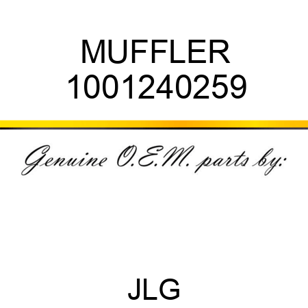 MUFFLER 1001240259