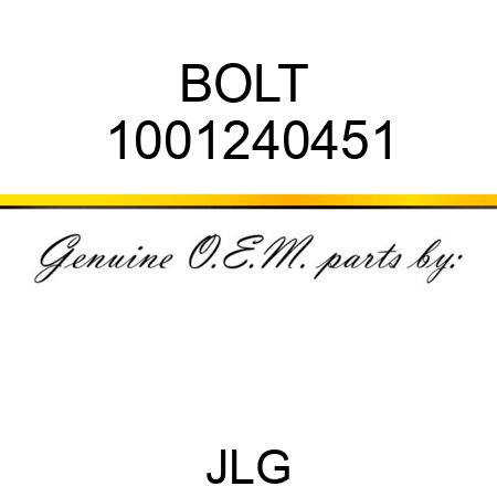 BOLT  1001240451