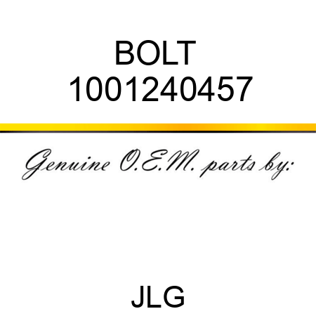 BOLT  1001240457