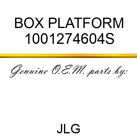 BOX PLATFORM 1001274604S