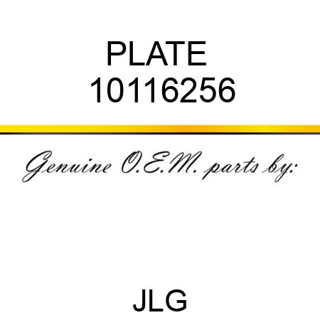 PLATE  10116256