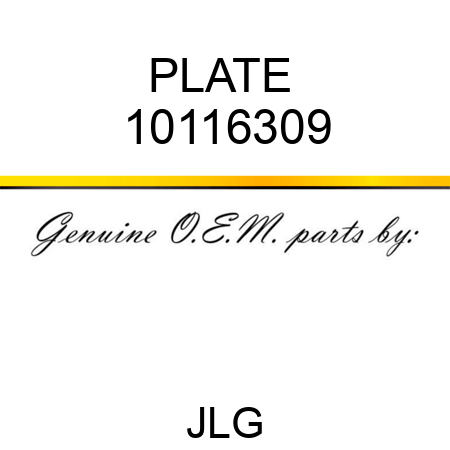 PLATE  10116309