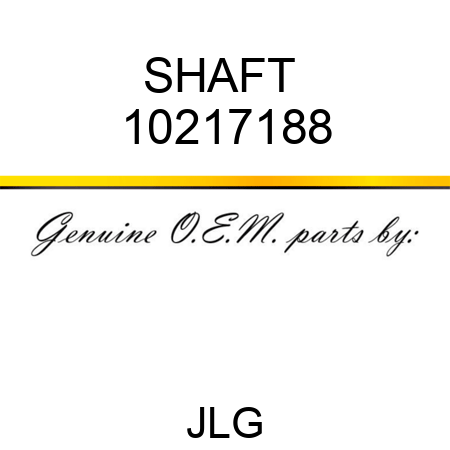 SHAFT  10217188