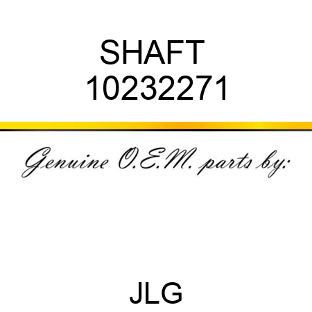 SHAFT  10232271