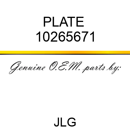 PLATE  10265671