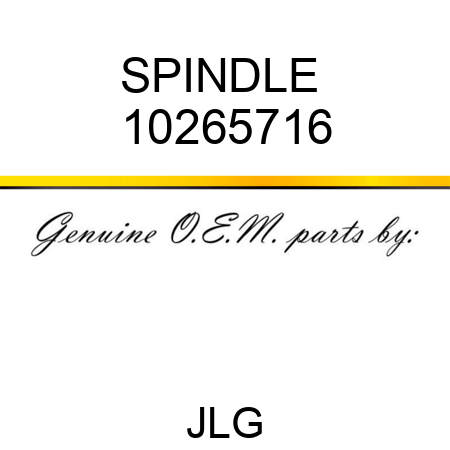 SPINDLE  10265716
