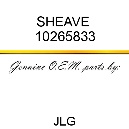 SHEAVE  10265833