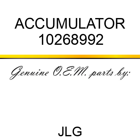 ACCUMULATOR 10268992