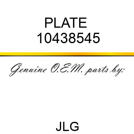 PLATE  10438545