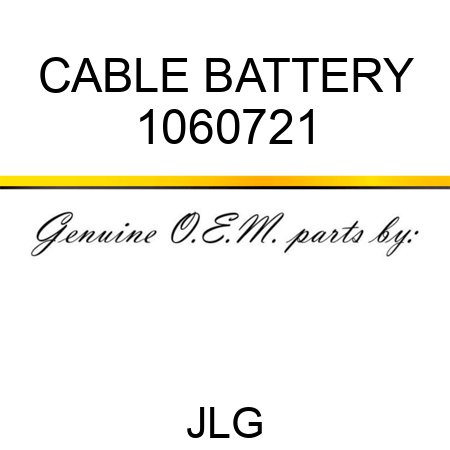 CABLE BATTERY 1060721
