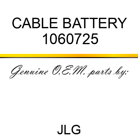 CABLE BATTERY 1060725