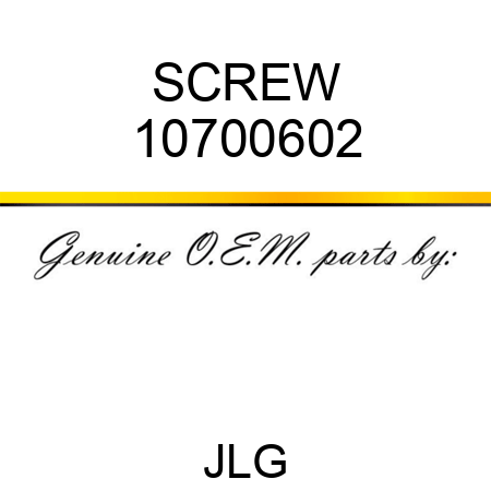 SCREW 10700602