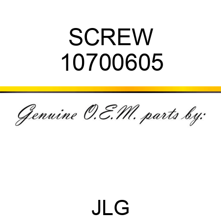 SCREW 10700605