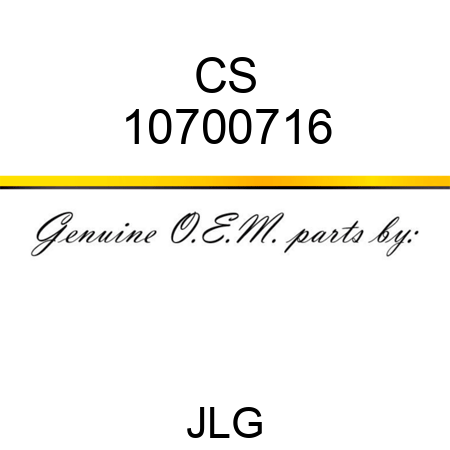 CS 10700716