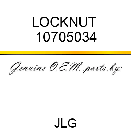 LOCKNUT  10705034