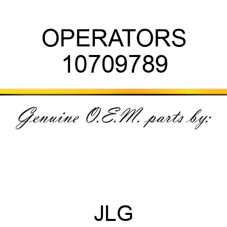 OPERATORS 10709789