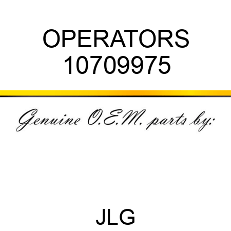 OPERATORS 10709975