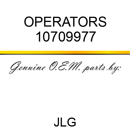 OPERATORS 10709977