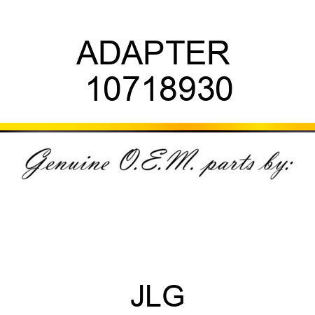 ADAPTER  10718930