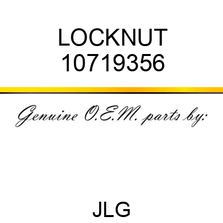 LOCKNUT 10719356