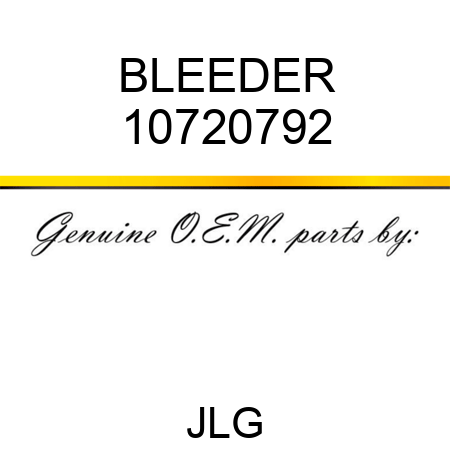 BLEEDER 10720792