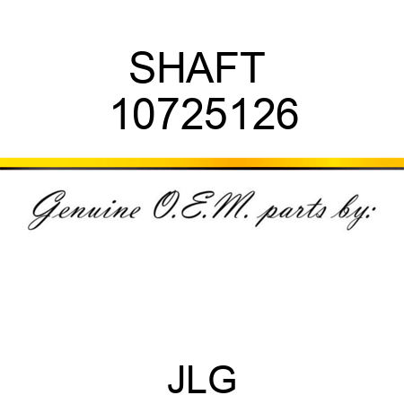SHAFT  10725126
