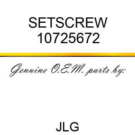 SETSCREW 10725672