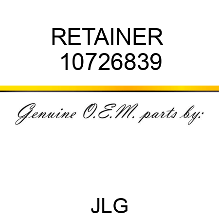 RETAINER  10726839