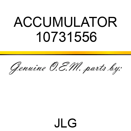 ACCUMULATOR 10731556