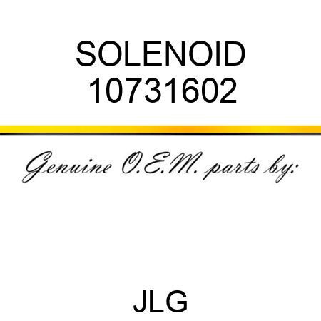 SOLENOID 10731602