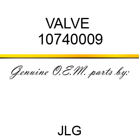 VALVE  10740009