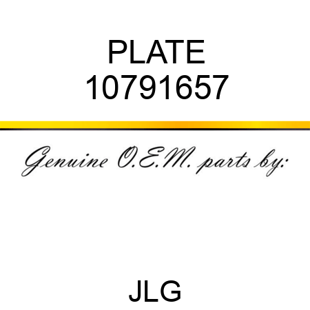 PLATE 10791657