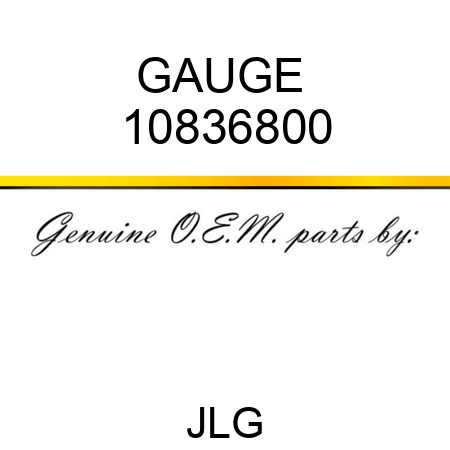 GAUGE  10836800
