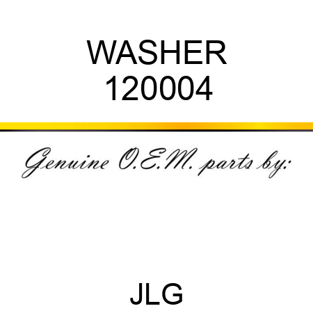 WASHER 120004