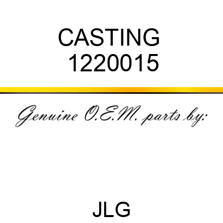CASTING  1220015