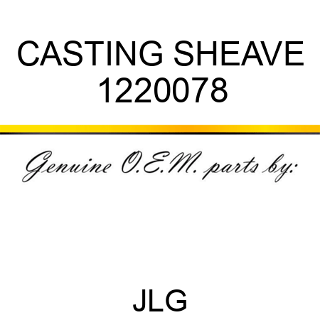 CASTING SHEAVE 1220078