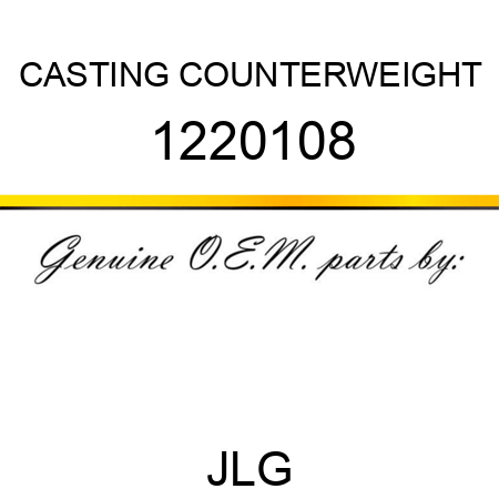 CASTING COUNTERWEIGHT 1220108