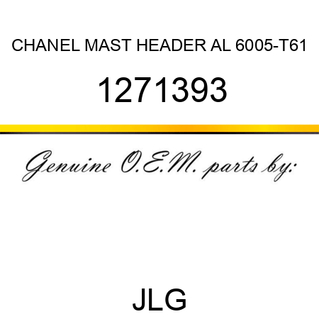 CHANEL MAST HEADER AL 6005-T61 1271393