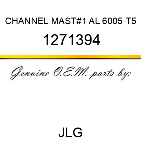 CHANNEL MAST#1 AL 6005-T5 1271394