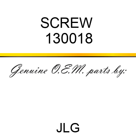 SCREW  130018