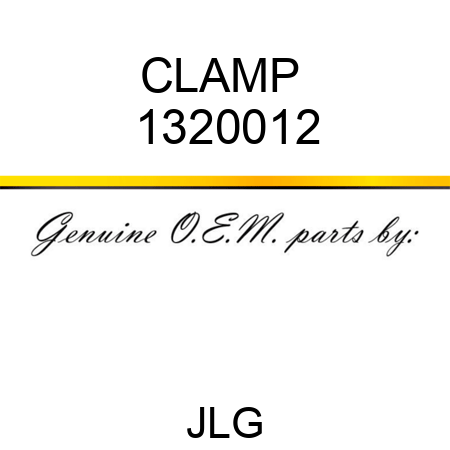 CLAMP  1320012