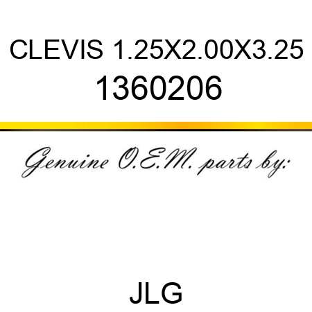 CLEVIS 1.25X2.00X3.25 1360206